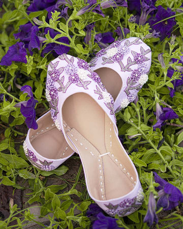 Purple Haze Stripe Khussa Shoes (KS-020)