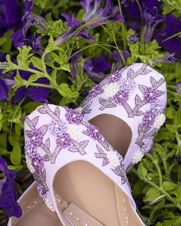 Purple Haze Stripe Khussa Shoes (KS-020)